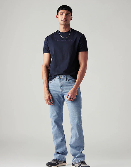Men's 527 Light Blue Bootcut Fit Mid Rise Jeans